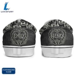 JS And SL Horror Movie Slip On Shoes - Customized Name