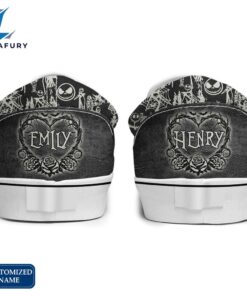 JS And SL Horror Movie Slip On Shoes - Customized Name