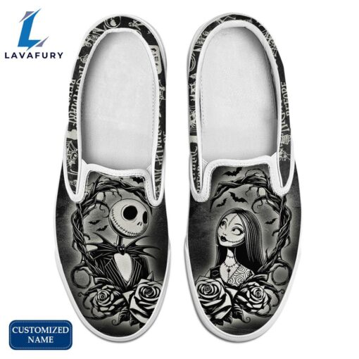 JS And SL Horror Movie Slip On Shoes – Customized Name