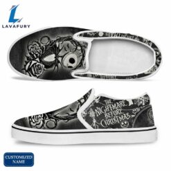 JS And SL Horror Movie Slip On Shoes - Customized Name