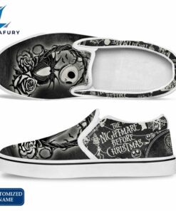 JS And SL Horror Movie Slip On Shoes - Customized Name