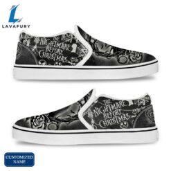 JS And SL Horror Movie Slip On Shoes - Customized Name