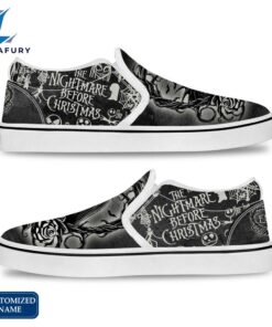 JS And SL Horror Movie Slip On Shoes - Customized Name