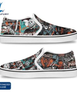 JV And FD Horror Movie Slip On Shoes - Customized Name