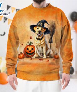 Labrador Retriever Dog In Spooky…