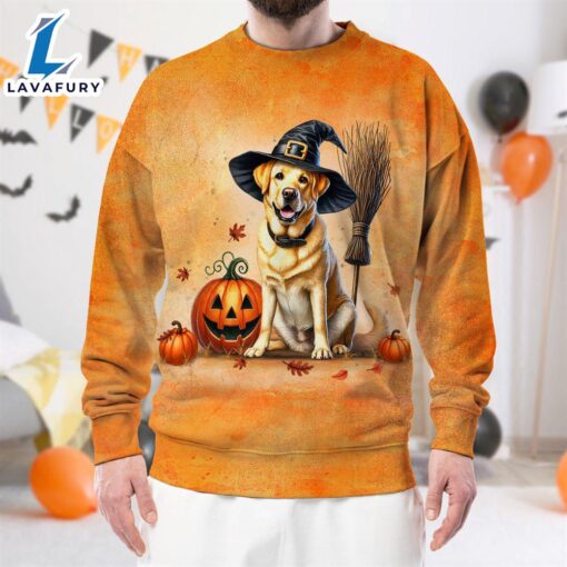 Labrador Retriever Dog In Spooky Autumn Halloween 3D Shirt