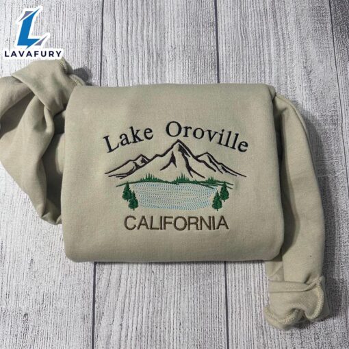 Merry Christmas  Lake Oroville Embroidered Sweatshirt Gift Christmas