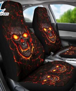 Lava Skull Car Seat Covers