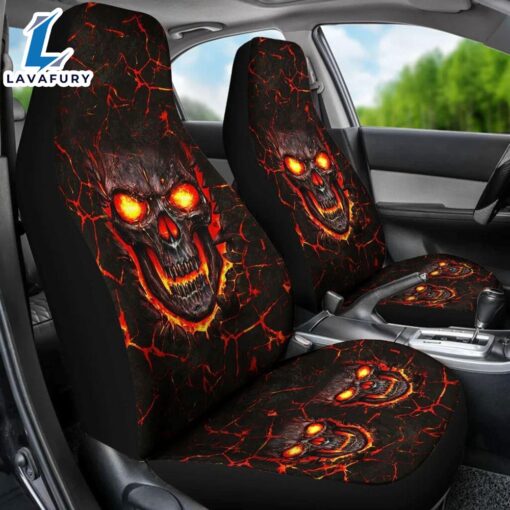 Lava Skull Car Seat Covers