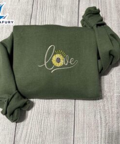 Merry Christmas Love Sunflower Embroidered…