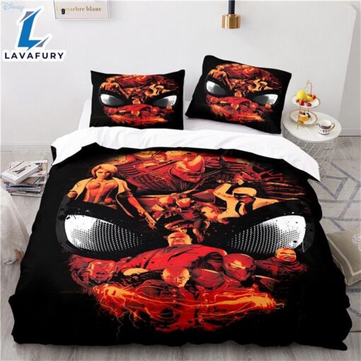 Lovely Spider Man Bedding Set Children Cartoon Duvet Cover Sets