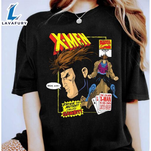 Marvel X-Men Cajun Gambit Remy LeBeau Mon Ami Comic T-Shirt