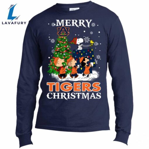 Merry Auburn Tigers Christmas Snoopy Ugly Sweater Style Shirts