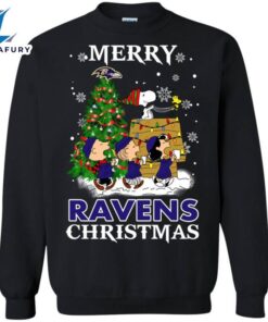 Merry Baltimore Ravens Christmas Snoopy…