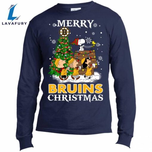 Merry Boston Bruins Christmas Snoopy Ugly Sweater Style Shirts