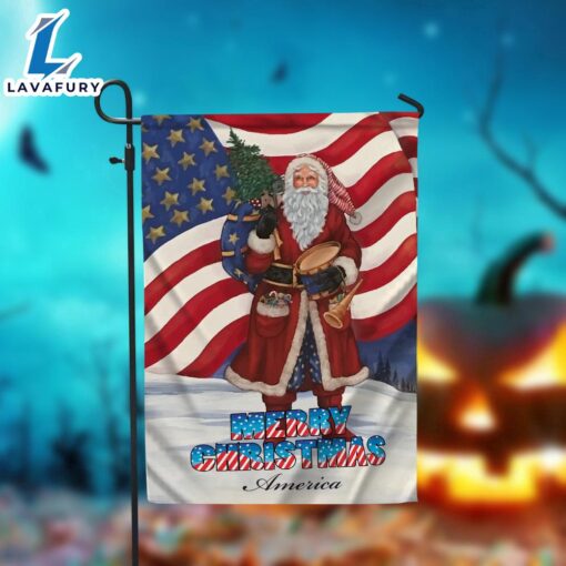 Merry Christmas  Merry Christmas America Garden FlagXmas, Garden Flags, Outdoor Xmas Flags