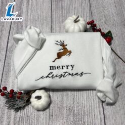 Merry Christmas Merry Christmas Embroidered…