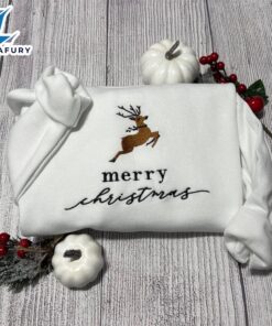 Merry Christmas Merry Christmas Embroidered…