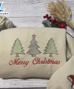 Merry Christmas Merry Christmas Embroidered…