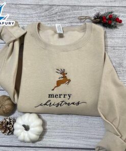 Merry Christmas Merry Christmas Embroidered…