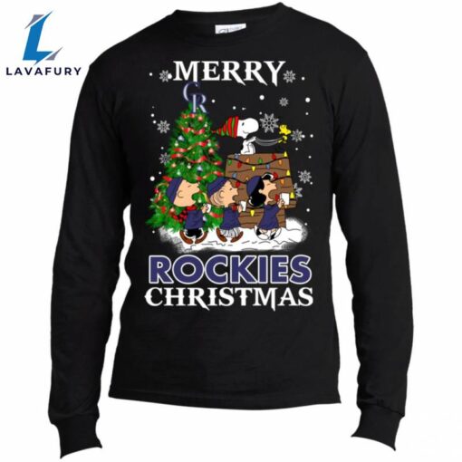 Merry Colorado Rockies Christmas Snoopy Ugly Sweater Style Shirts