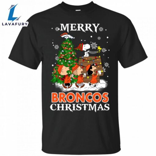 Merry Denver Broncos Christmas Snoopy Ugly Sweater Style Shirts