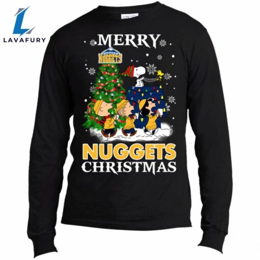 Merry Denver Nuggets Christmas Snoopy Ugly Sweater Style Shirts