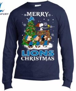 Merry Detroit Lions Christmas Snoopy…