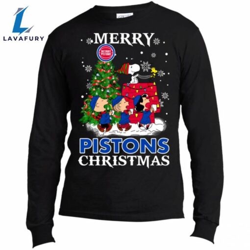 Merry Detroit Pistons Christmas Snoopy Ugly Sweater Style Shirts