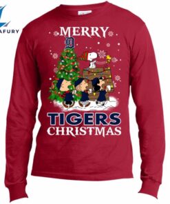 Merry Detroit Tigers Christmas Snoopy…