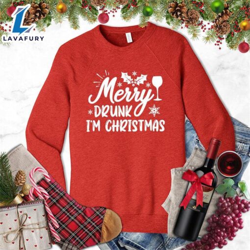 Merry Drunk I’m Christmas Version 2 Sweatshirt – Gift Christmas Sweatshirt