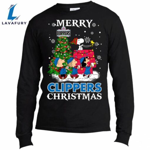 Merry LA Clippers Christmas Snoopy Ugly Sweater Style Shirts