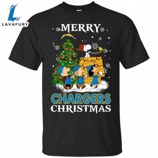 Merry Los Angeles Chargers Christmas Snoopy Ugly Sweater Style Shirts