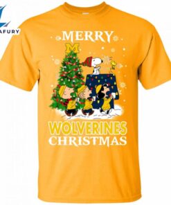 Merry Michigan Wolverines Christmas Snoopy…