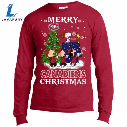 Merry MontrÈal Canadiens Christmas Snoopy Ugly Sweater Style Shirts