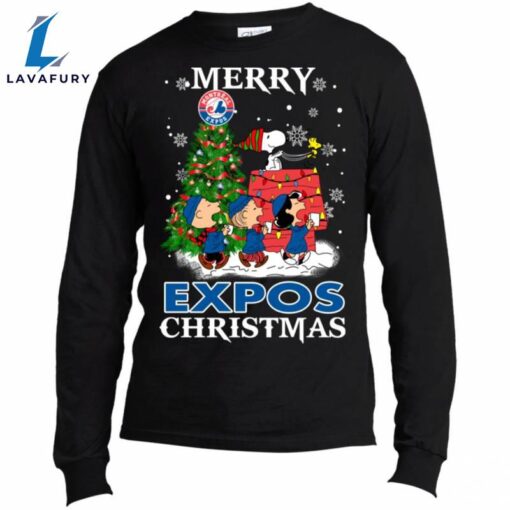 Merry Montreal Expos Christmas Snoopy Ugly Sweater Style Shirts