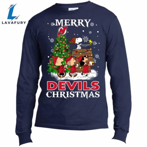 Merry New Jersey Devils Christmas Snoopy Ugly Sweater Style Shirts