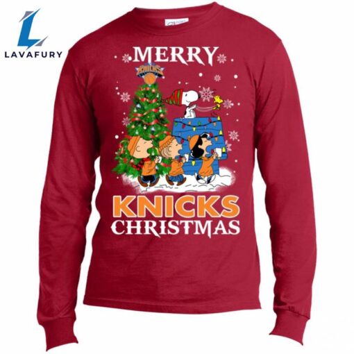 Merry New York Knicks Christmas Snoopy Ugly Sweater Style Shirts