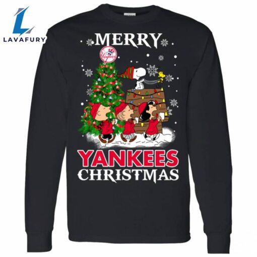 Merry New York Yankees Christmas Snoopy Ugly Sweater Style Shirts