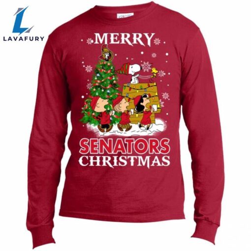 Merry Ottawa Senators Christmas Snoopy Ugly Sweater Style Shirts Shipping From The Us Eas