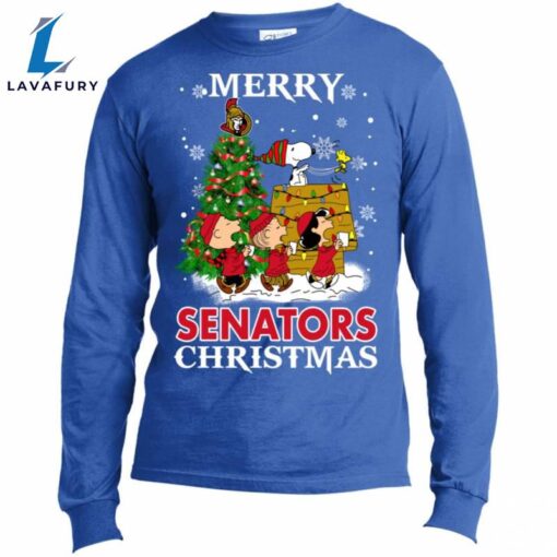 Merry Ottawa Senators Christmas Snoopy Ugly Sweater Style Shirts