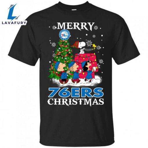 Merry Philadelphia 76ers Christmas Snoopy Ugly Sweater Style Shirts