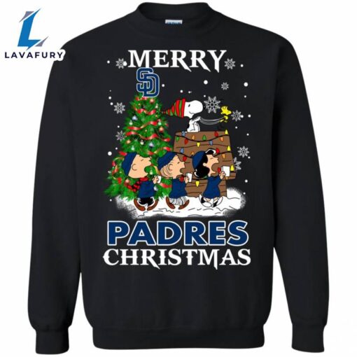 Merry San Diego Padres Christmas Snoopy Ugly Sweater Style Shirts