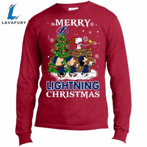 Merry Tampa Bay Lightning Christmas Snoopy Ugly Sweater Style Shirts