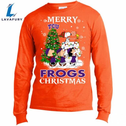 Merry TCU Horned Frogs Christmas Snoopy Ugly Sweater Style Shirts