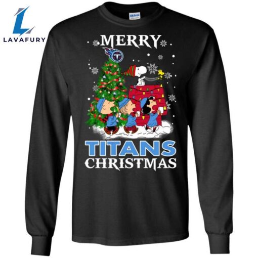 Merry Tennessee Titans Christmas Snoopy Ugly Sweater Style Shirts