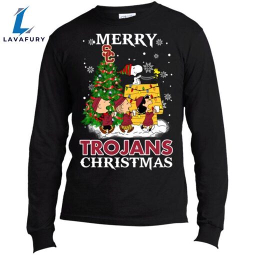 Merry Usc Trojans Christmas Snoopy Ugly Sweater Style Shirts