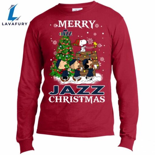 Merry Utah Jazz Christmas Snoopy Ugly Sweater Style Shirts