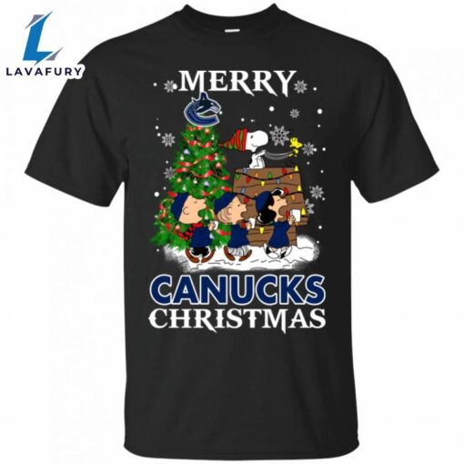 Merry Vancouver Canucks Christmas Snoopy Ugly Sweater Style Shirts