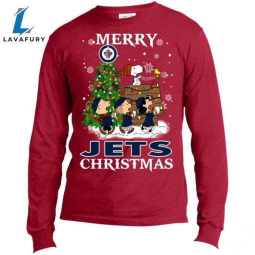 Merry Winnipeg Jets Christmas Snoopy Ugly Sweater Style Shirts